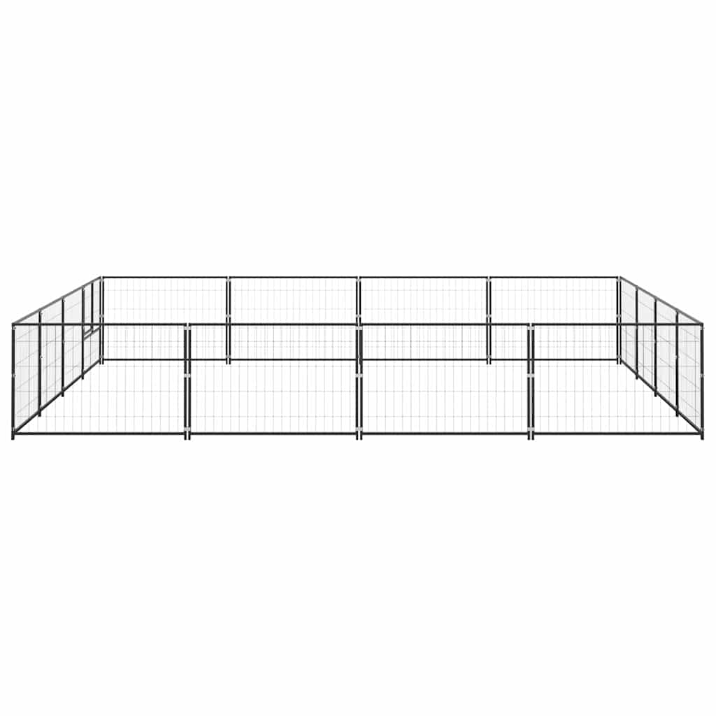 Hundezwinger Schwarz 4 m² Stahl