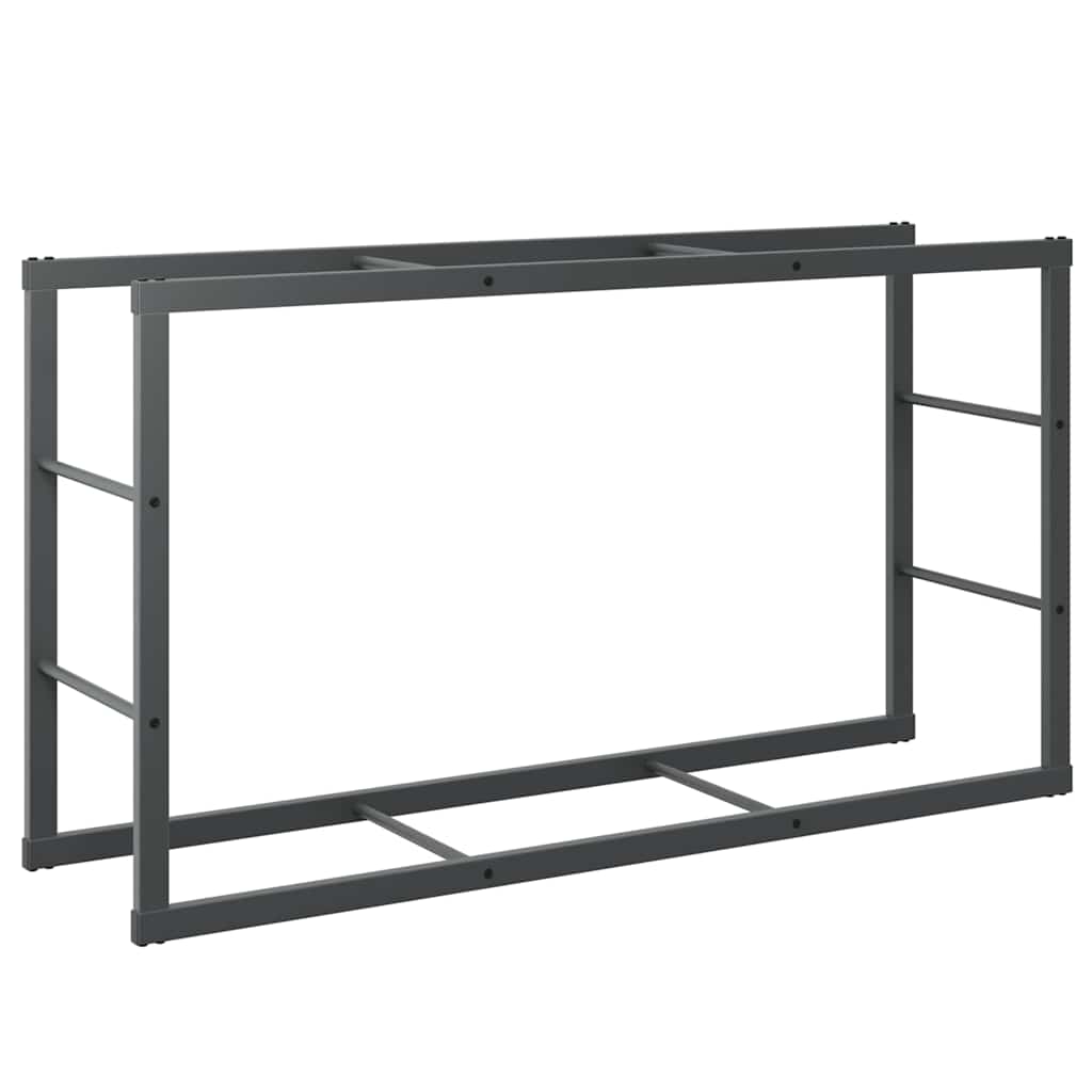 Brennholzregal Schwarz 55x30x61 cm Stahl