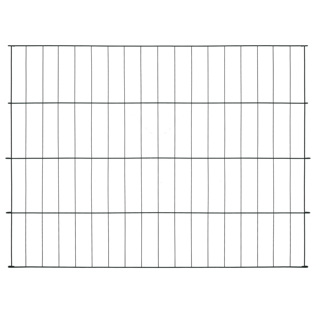 Gartenzaun Set Konvex 77,3x26 cm Grün