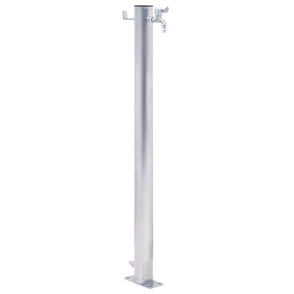 Wassersäule für den Garten 40 cm Edelstahl Quadratisch