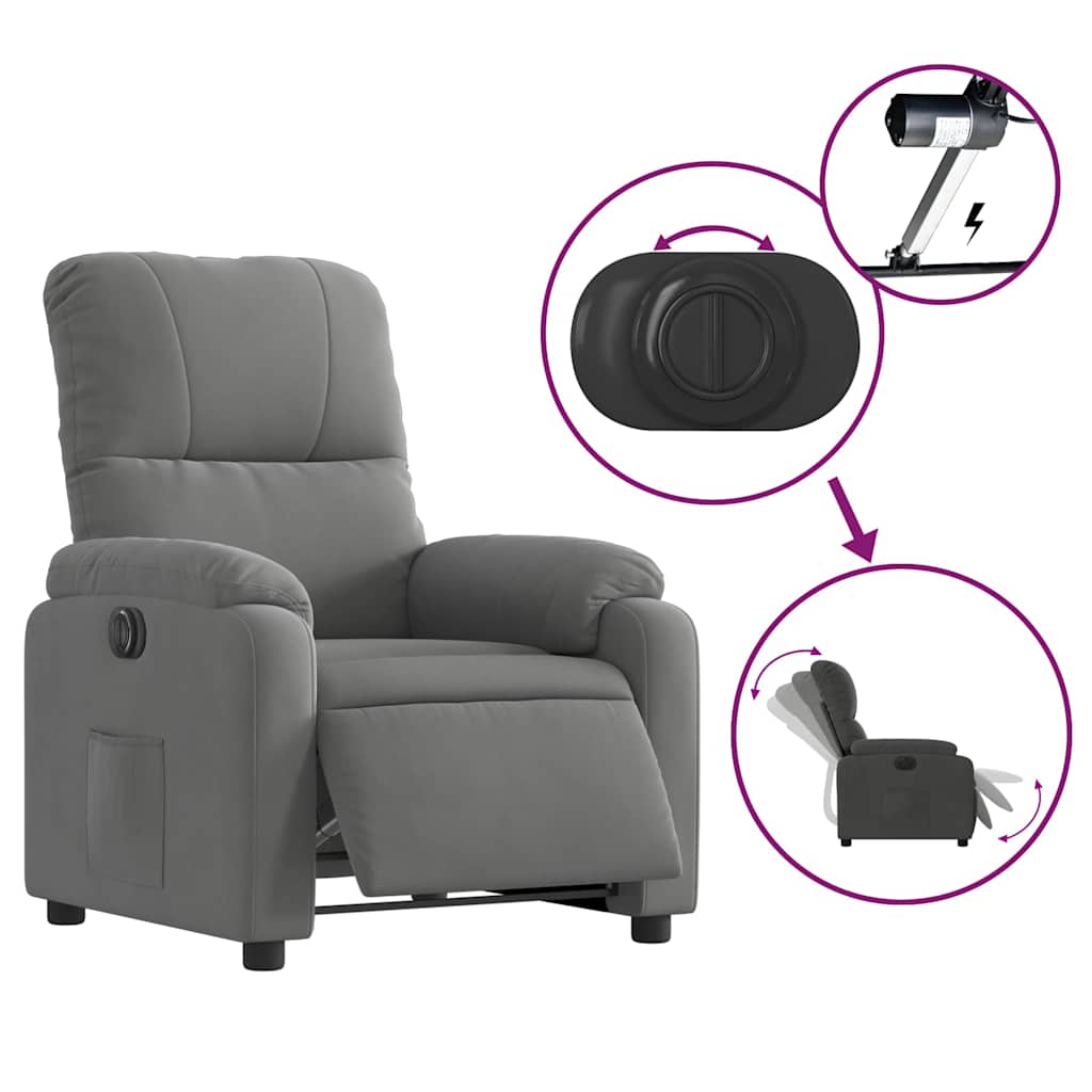 Relaxsessel Elektrisch Braun Mikrofasergewebe