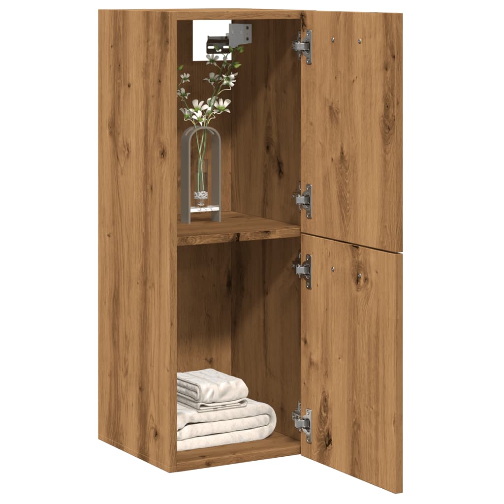 Badezimmerschrank Weiß 30x30x80 cm Holzwerkstoff