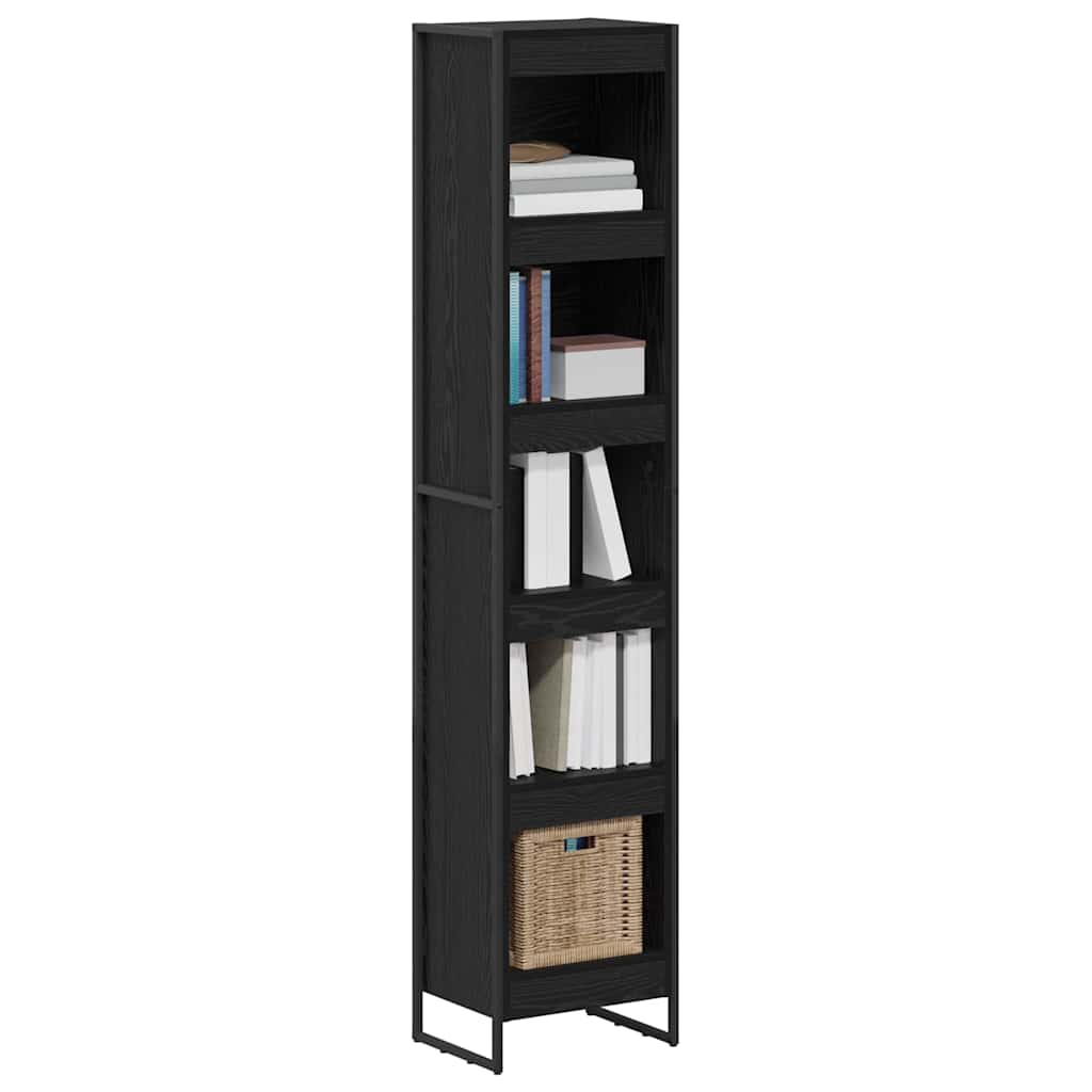 Bücherregal 2 pcs Schwarz Eichen-Optik 60 x 30 x 189,5 cm