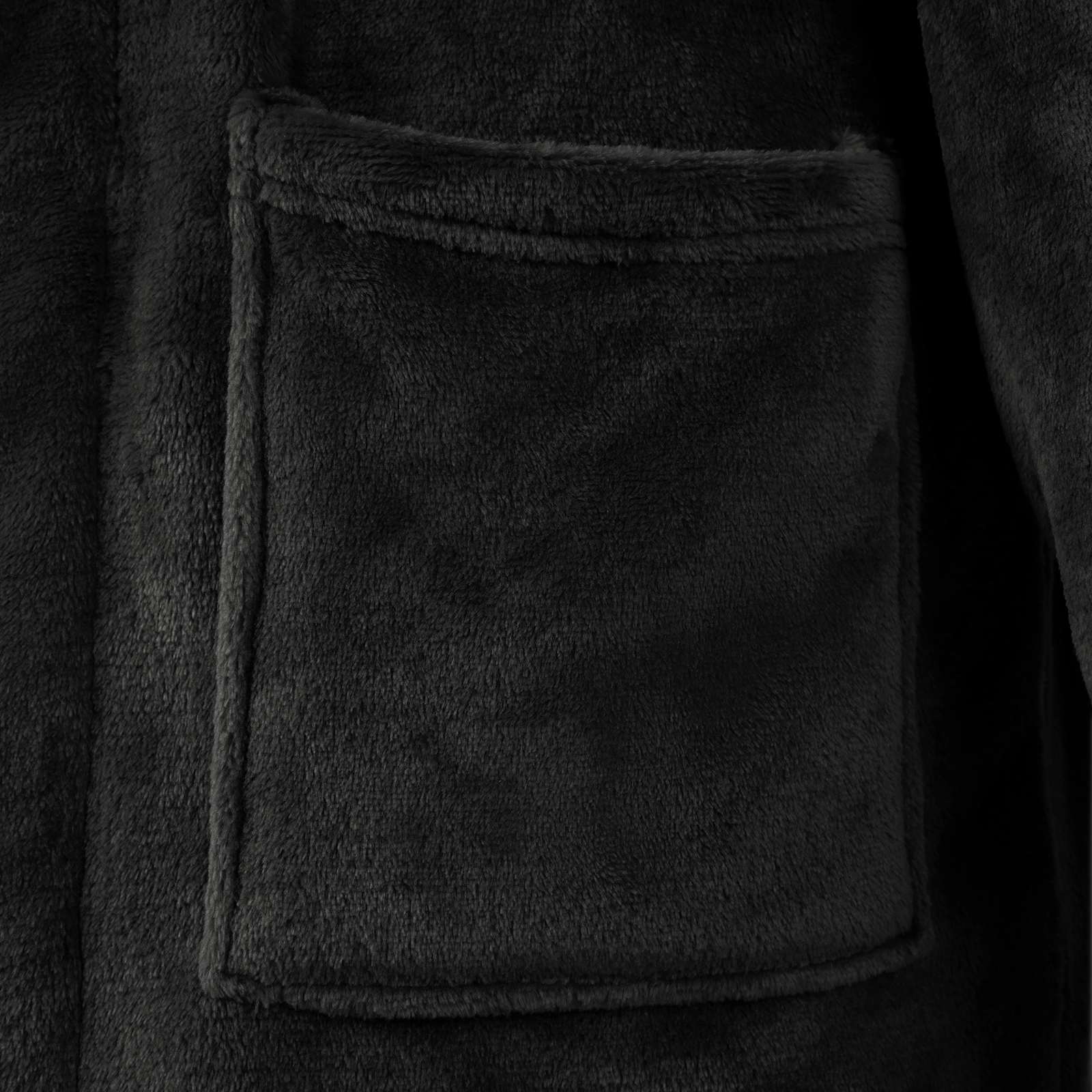 Bademantel ohne Kapuze Beige S Flanell