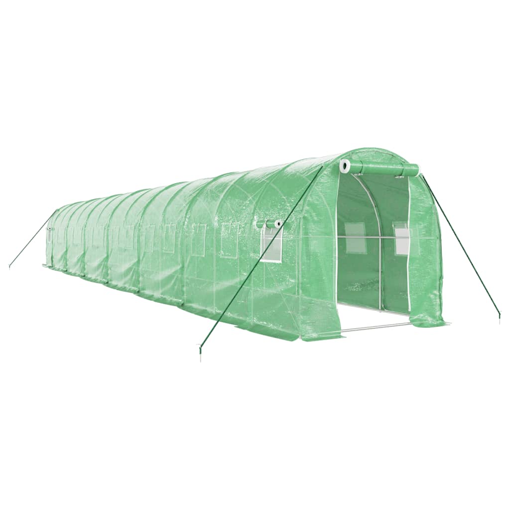 Gewächshaus mit Stahlrahmen Weiß 8 m² 4x2x2 m