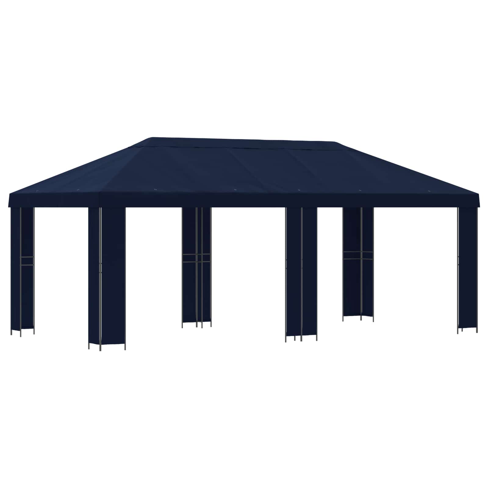 Garten Pavillon 6 x 3 m Beige Polyester und Stahl 190