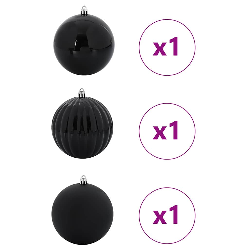Weihnachtsbaumkugel Set XL 9 pcs Rot Kunststoff