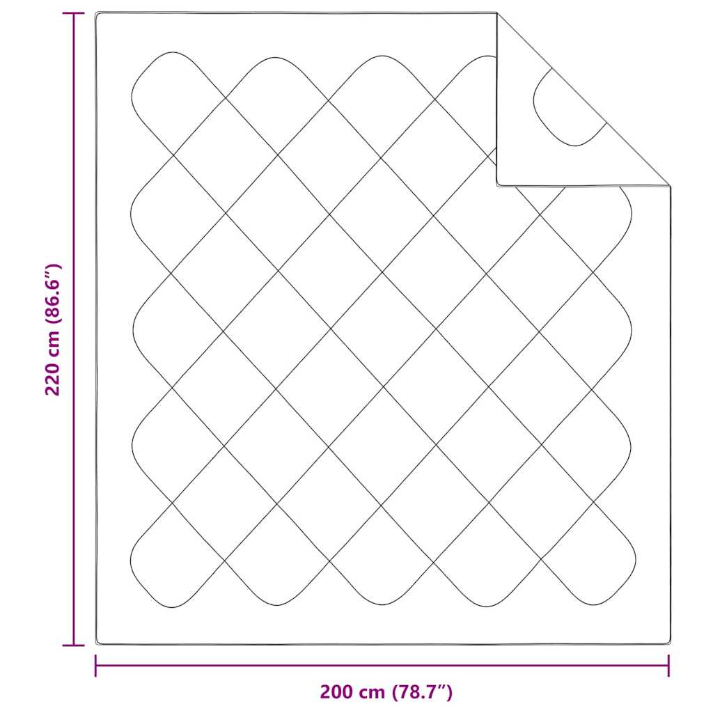 Winterbettdecke Weiß 200 x 135 x 5 cm Polyester
