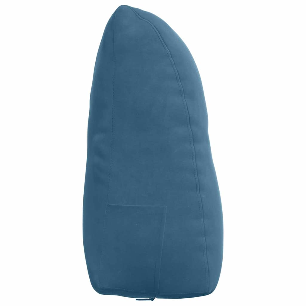 Rückenkissen Blau 45 x 24 x 50 cm Samt