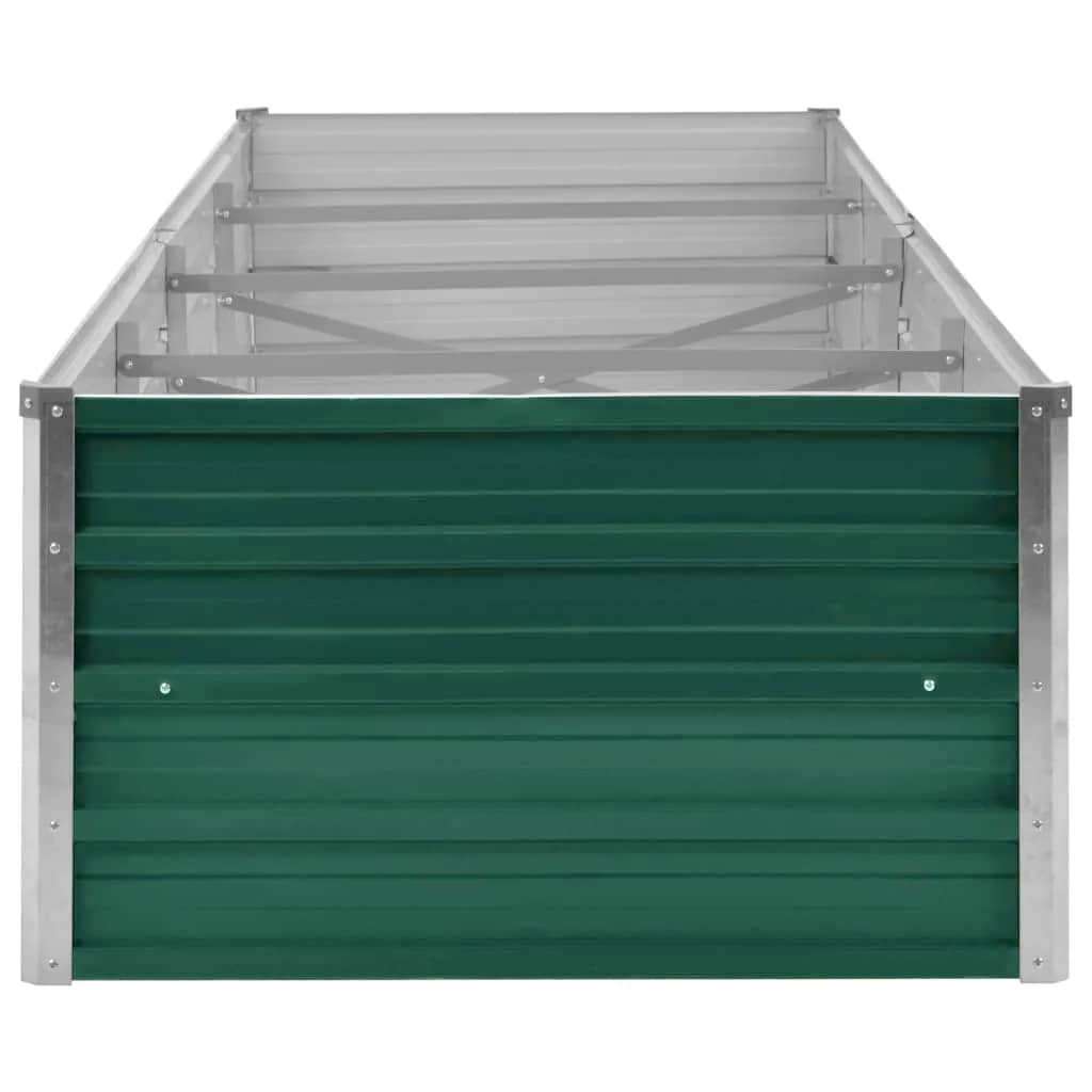 Garten-Hochbeet Verzinkter Stahl 240x80x77 cm Grün