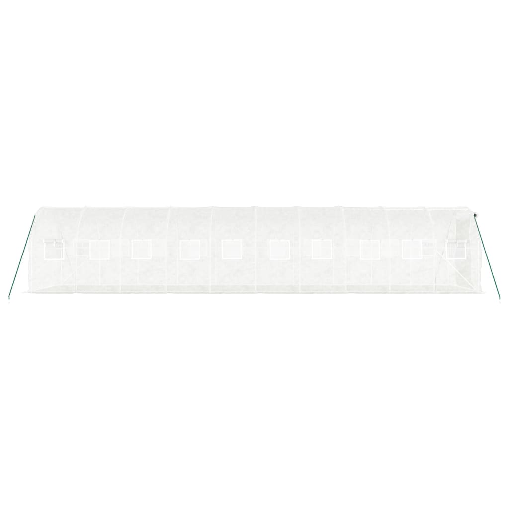 Gewächshaus mit Stahlrahmen Weiß 8 m² 4x2x2 m