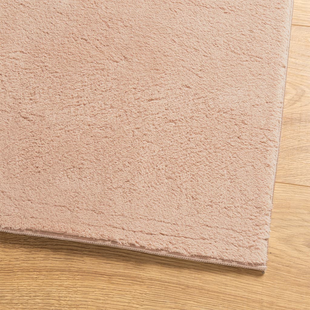 Teppich HUARTE Kurzflor Weich und Waschbar Anthrazit 60x110 cm
