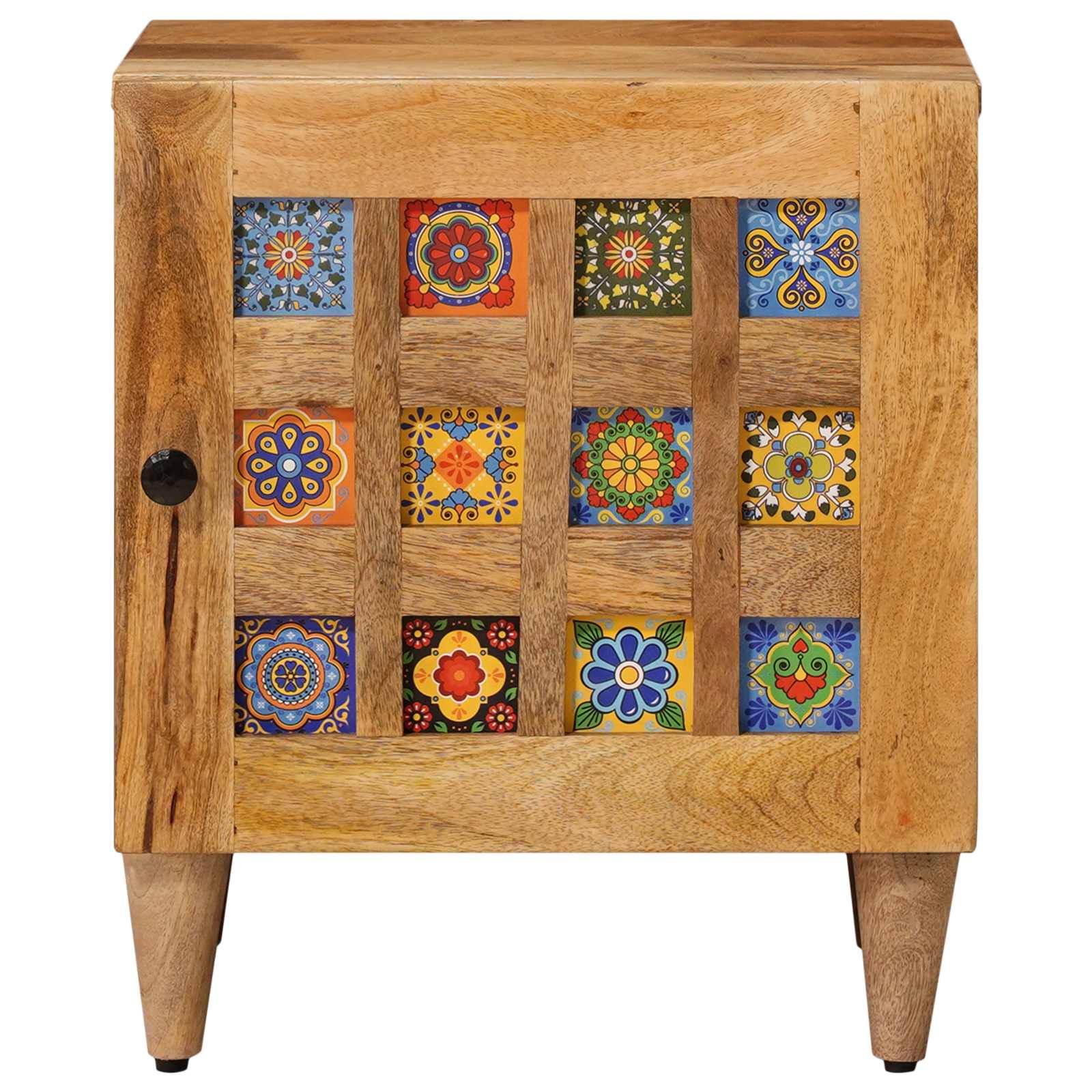 Nachttisch Braun 40 x 33 x 46 cm Massivholz Mango