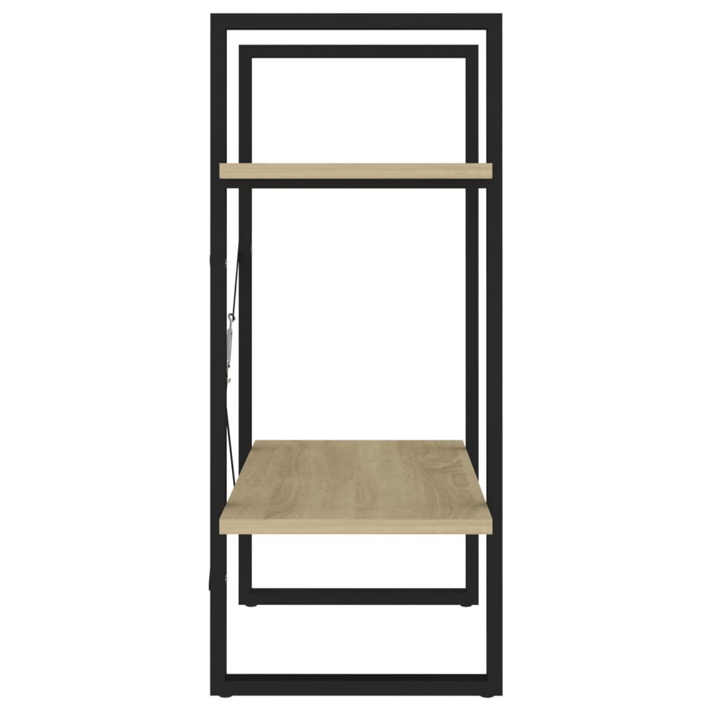 Bücherregal 2 Fächer Weiß 60x30x70 cm Holzwerkstoff