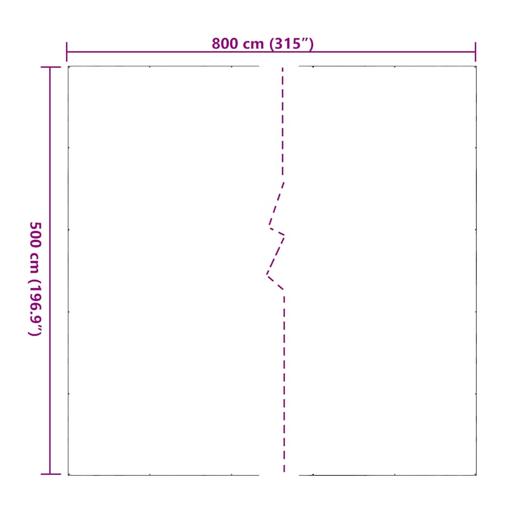 Transparente Plane mit Ösen 1x2 m PVC