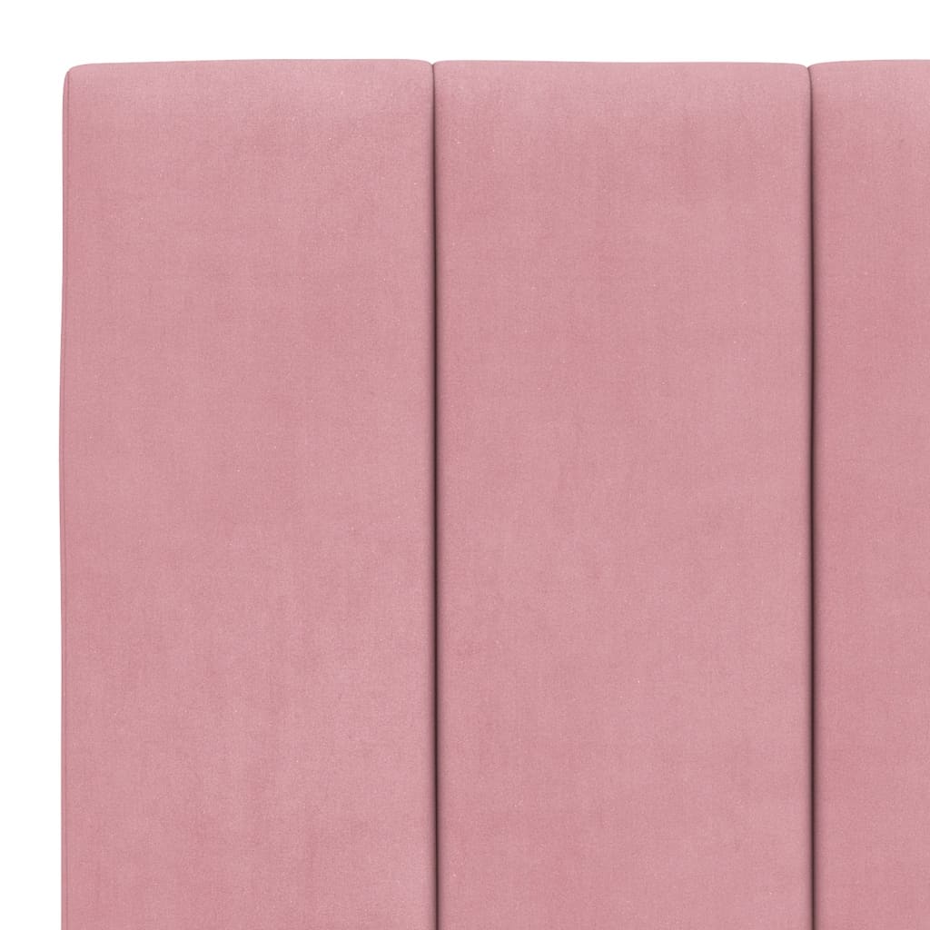 Bett mit Matratze "Hanko" Hellgrau 80x200 cm Samt