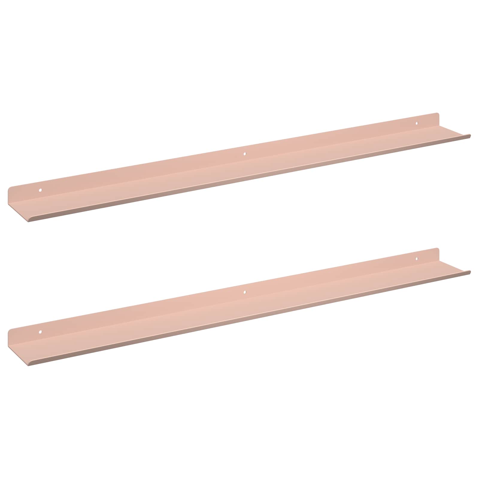 Schwebendes Regal 3 pcs Schwarz 40 x 9 x 2,5 cm Stahl