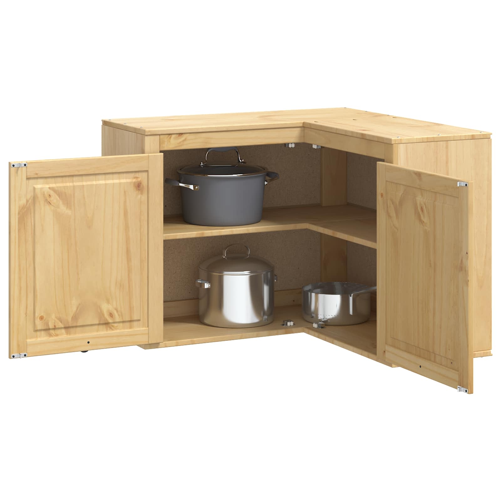 Schrank SKI Honigbraun 60 x 46 x 81,5 cm Massives Kiefernholz
