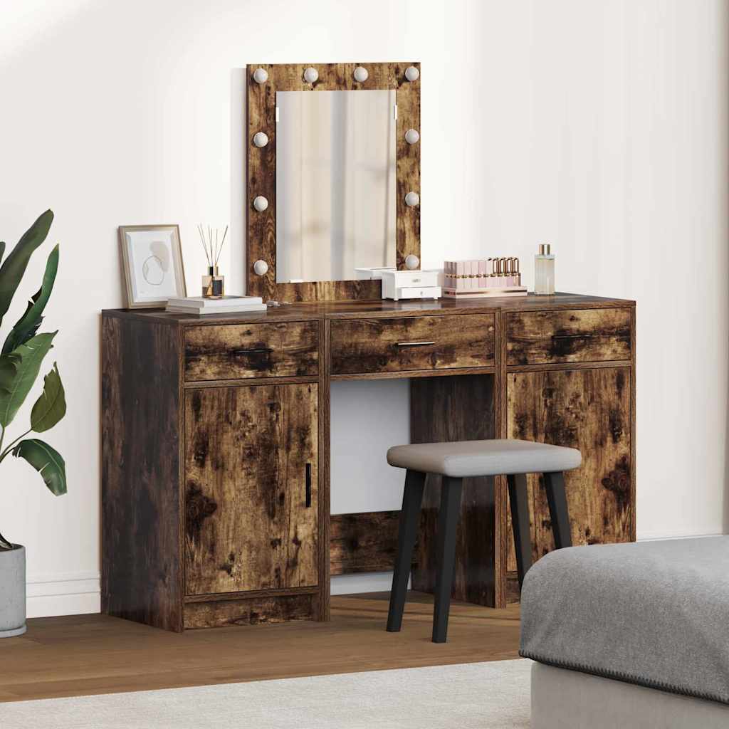 Schminktisch mit Schubladen Weiß 50 x 41 x 135 cm Holzwerkstoff