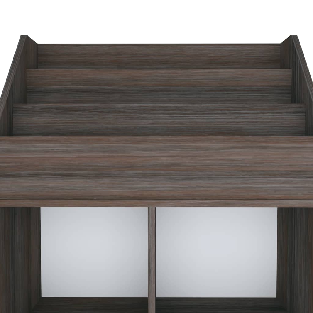 Kinder-Bücherregal Braun Eichen-Optik 71x30x114cm Holzwerkstoff