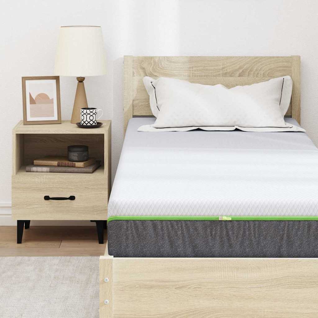 Matratze Weiß und Grau 80 x 160 cm Jacquard-Stoff
