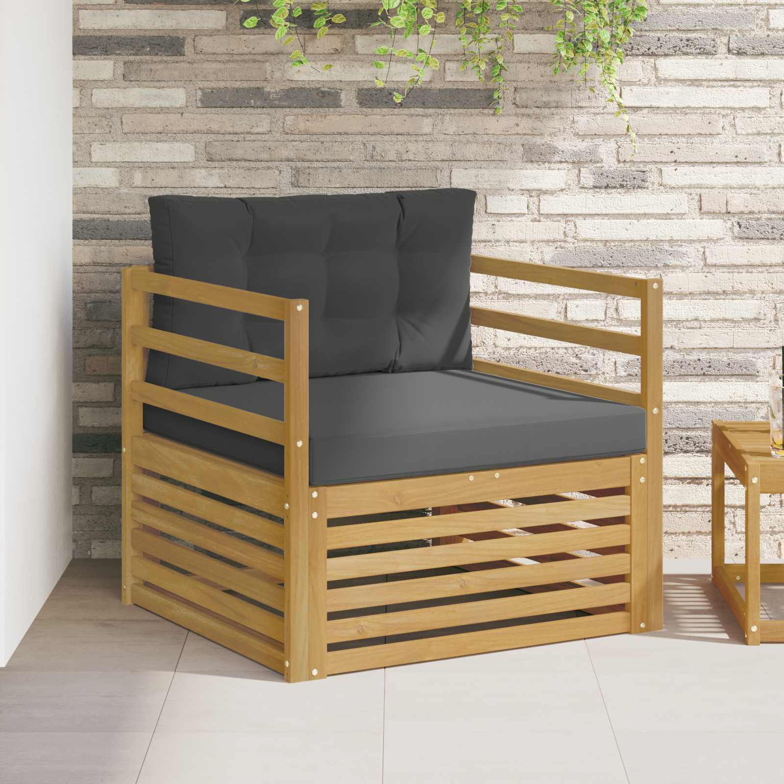 2 Stück Outdoor-Sofa Natur