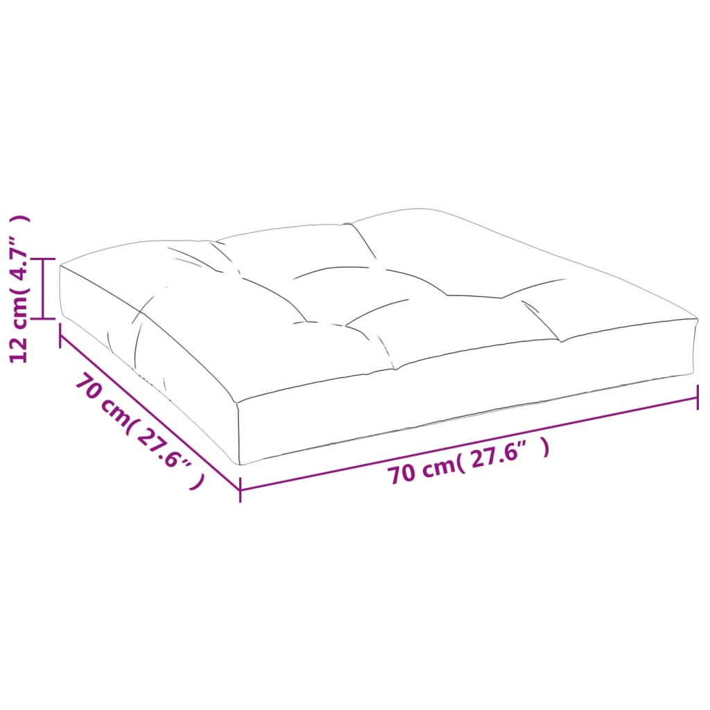 Palettenkissen Anthrazit 50x50x12 cm Stoff