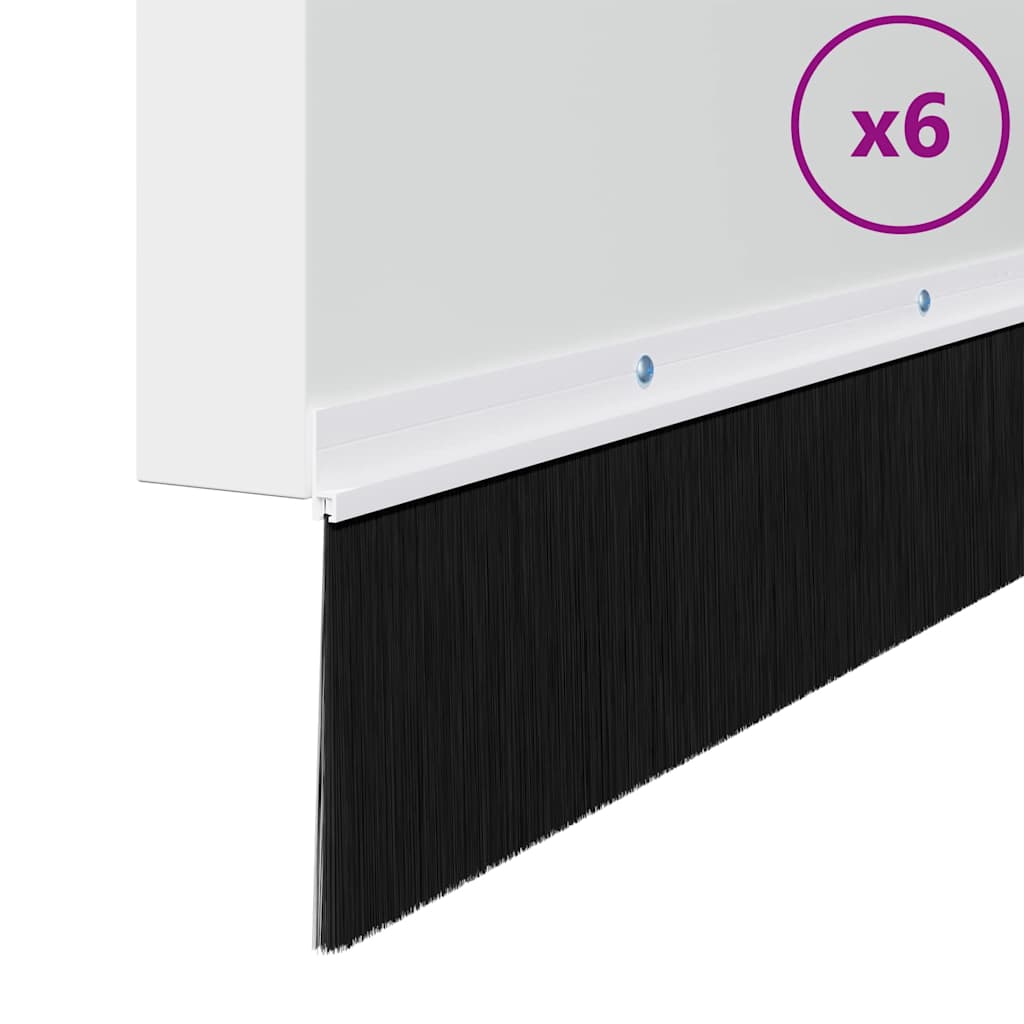 Aufsteck Türbürstendichtungen 2 pcs Braun 100 cm