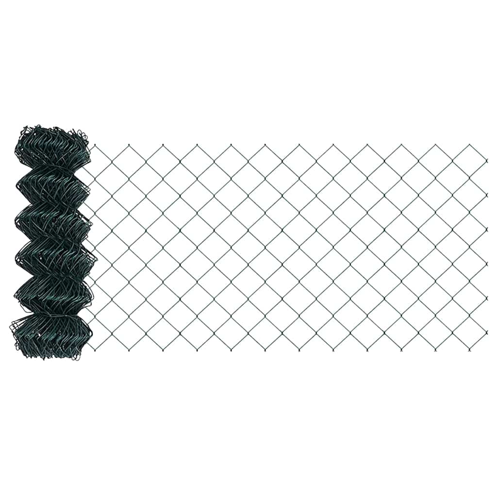 Outdoor Kettenglied-Zaun Erdfixierung 10 x 0,4 m Grün Netz