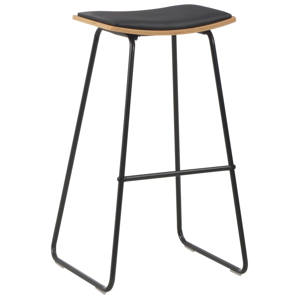 Barhocker 2 Stk. Schwarz Stahl