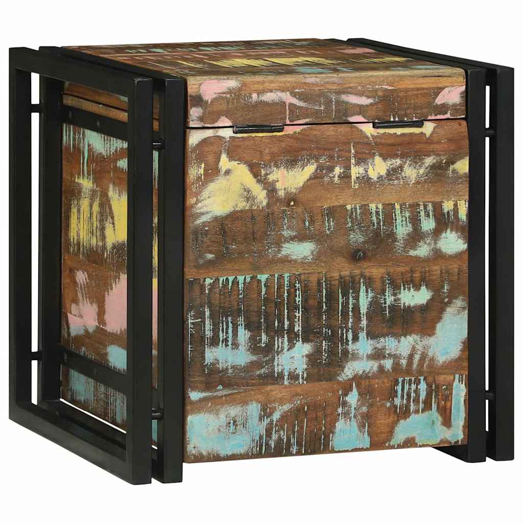 Aufbewahrungsbox 50 x 50 x 50 cm Massives upgecyceltes Holz