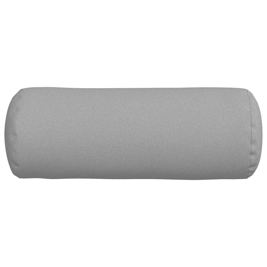 Bolsterkissen 2 Stück Hellgrau Ø 15 x 40 cm Stoff