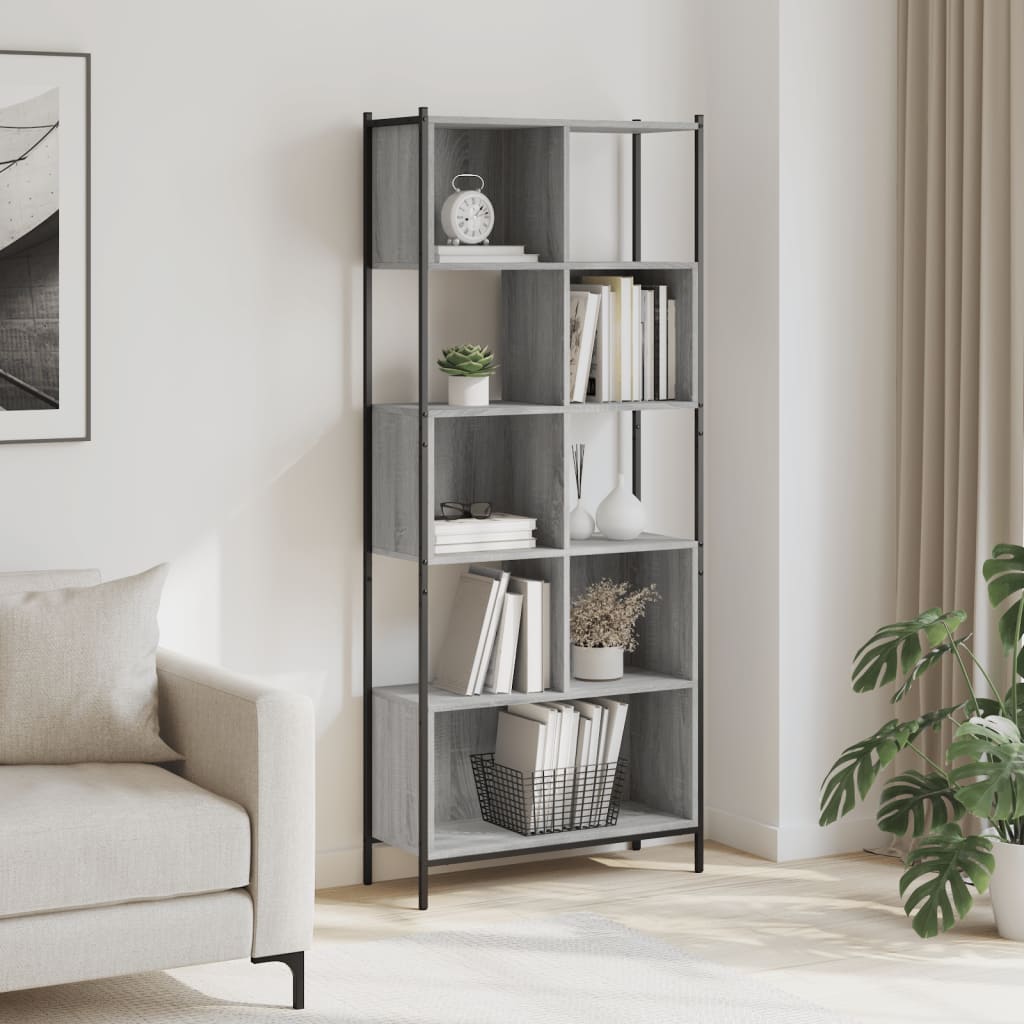 Bücherregal Schwarz 72x28x172 cm Holzwerkstoff