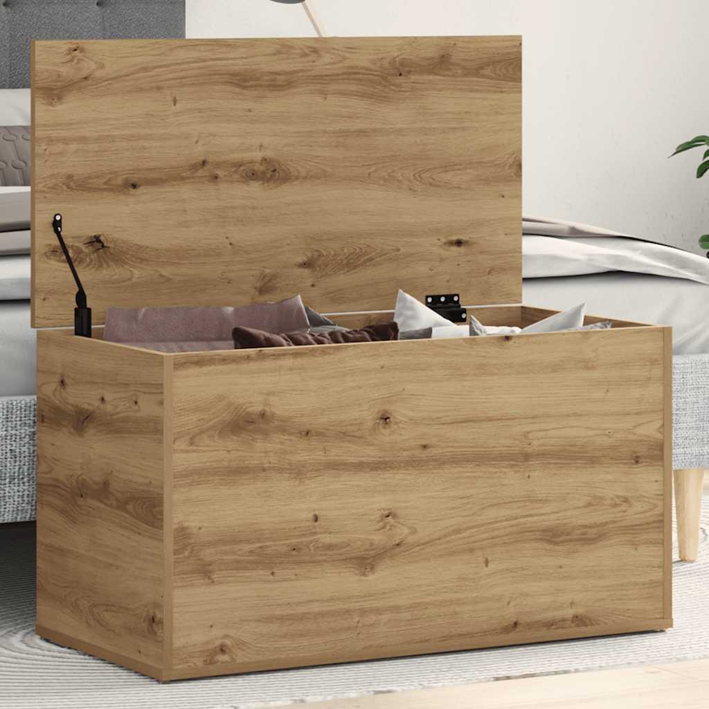 Aufbewahrungstruhe Weiß 84x42x46 cm Holzwerkstoff
