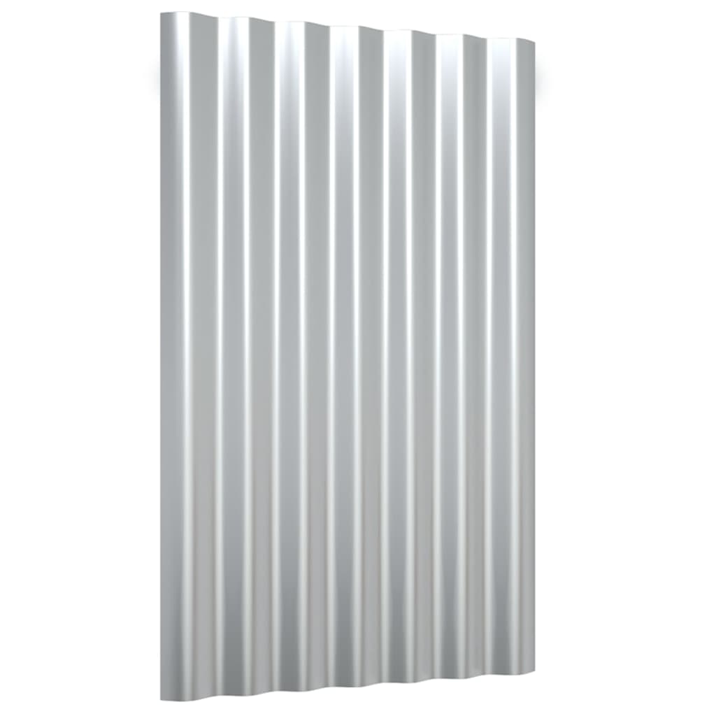 Dachpaneele 12 Stk. Verzinkter Stahl Grün 100x36 cm