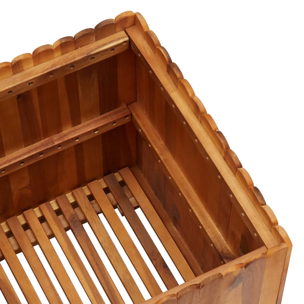 Garten-Hochbeet 50 x 30 x 25 cm Massivholz Akazie