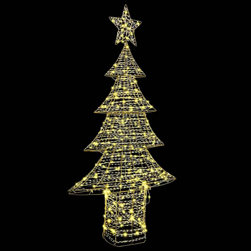 Weihnachtsbaum mit 120 LEDs Warmweiß 120,5 cm PET