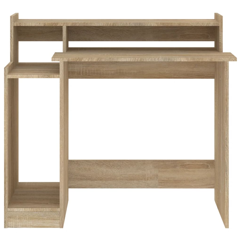 Schreibtisch mit LEDs Weiß 97x45x90 cm Holzwerkstoff