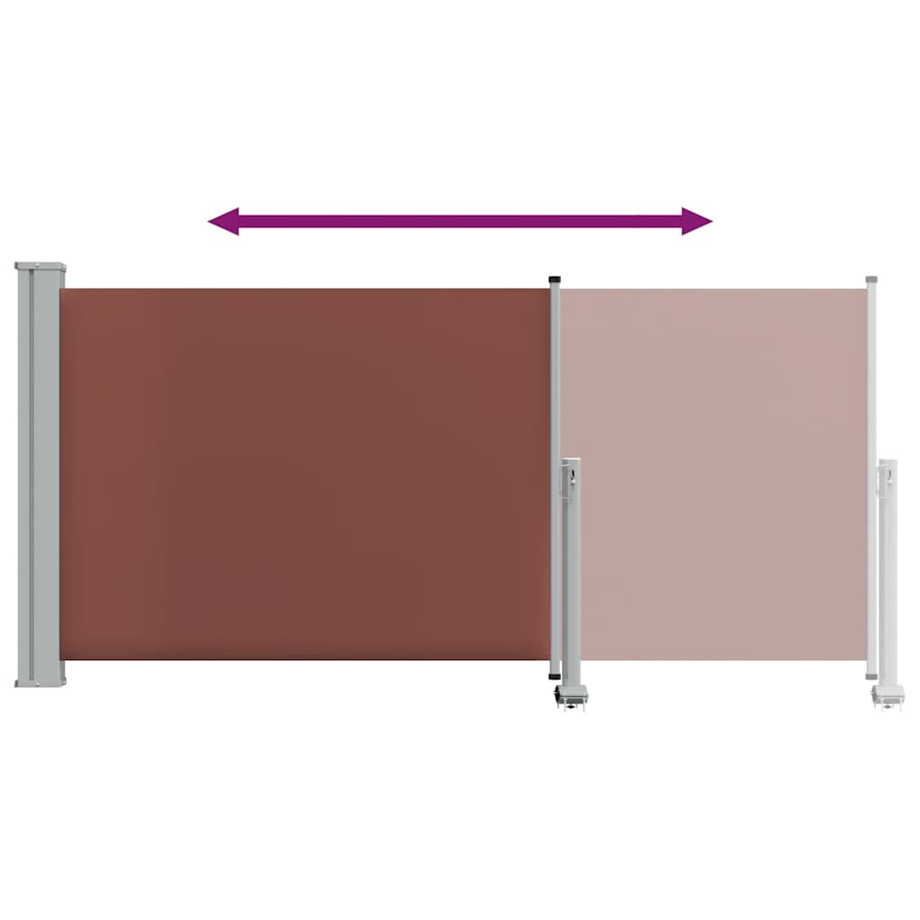 Seitenmarkise 60 x 300 cm 100% Polyester Eisen Stahl