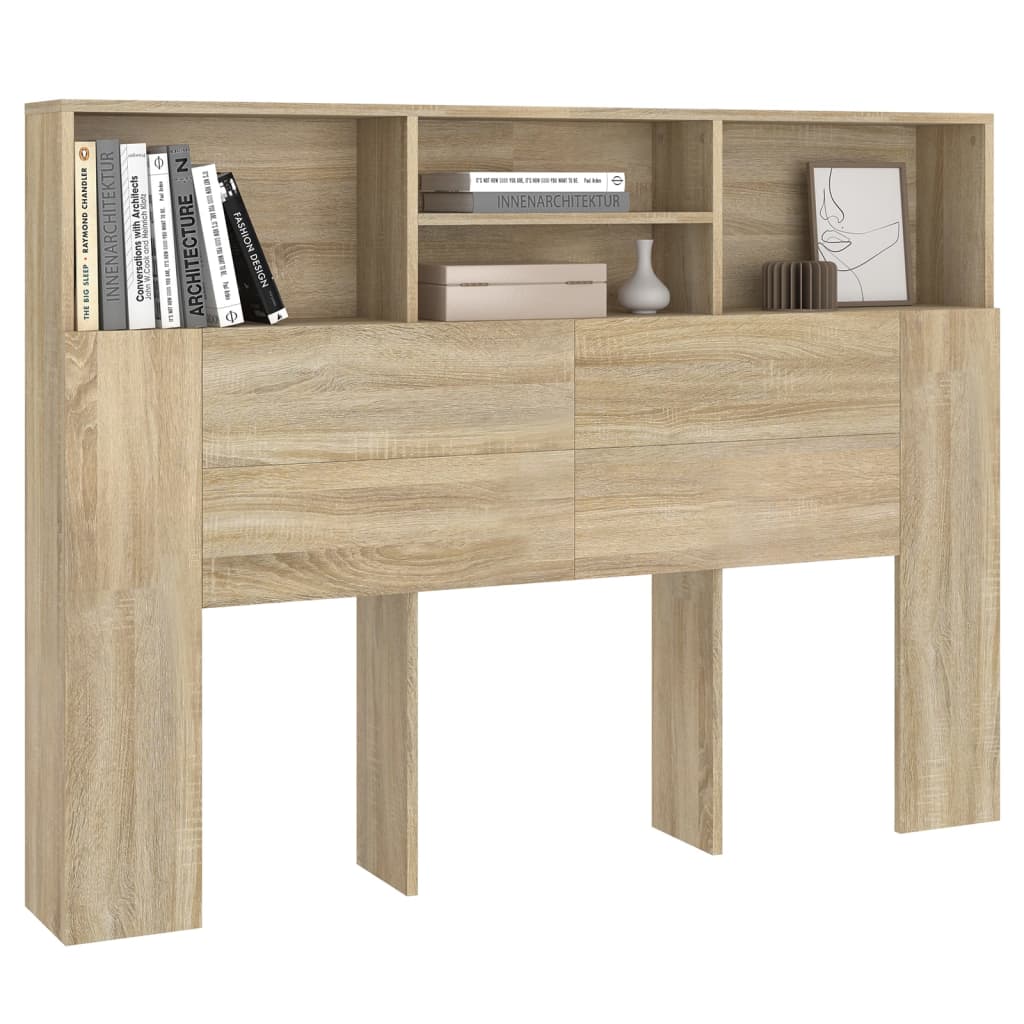 Bett-Kopfteil mit Ablagen Weiß 100x19x103,5 cm