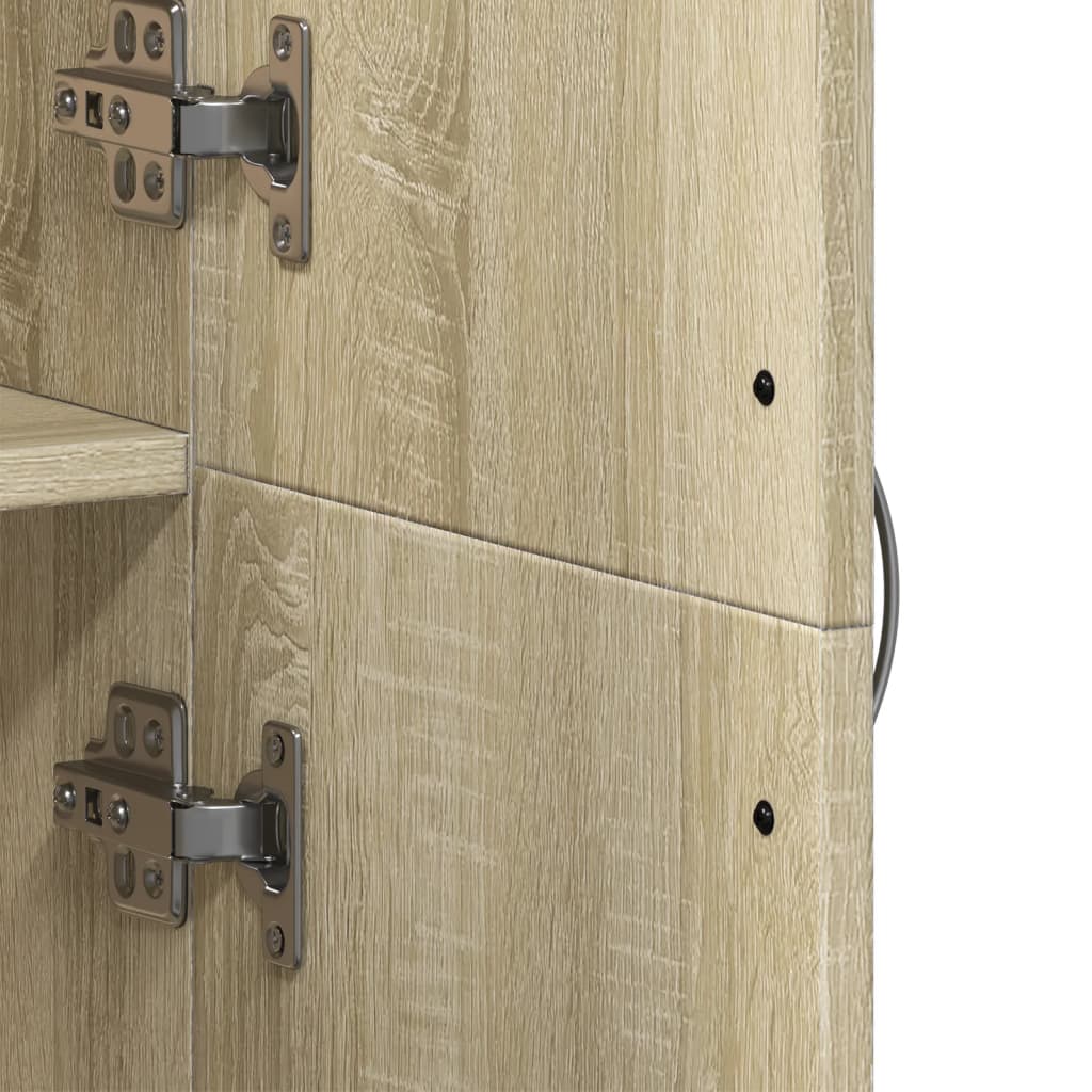 Aktenschrank Weiß 60x32x153 cm Holzwerkstoff