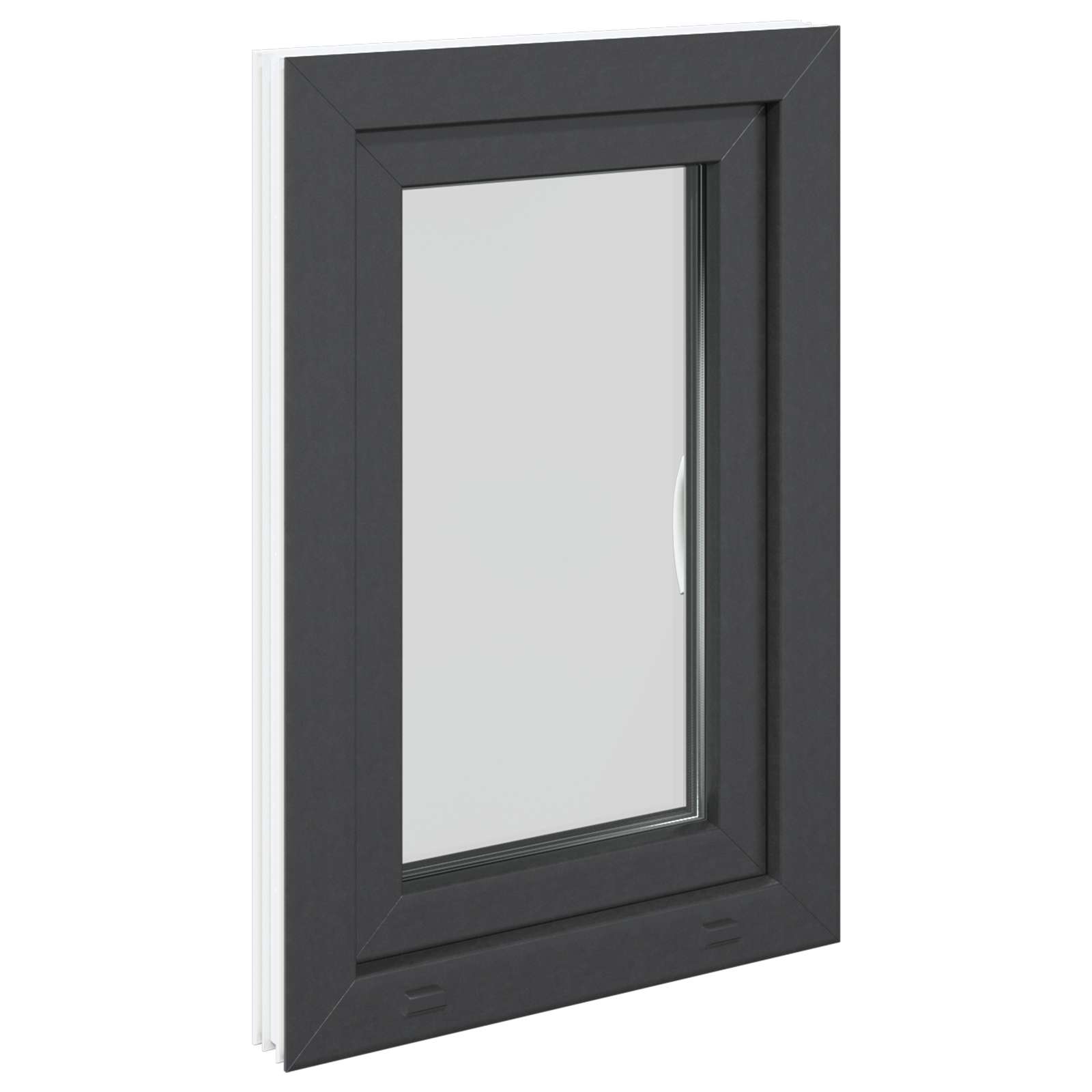 Kellerfenster RISOR 50 x 50 cm PVC und Glas Weiß