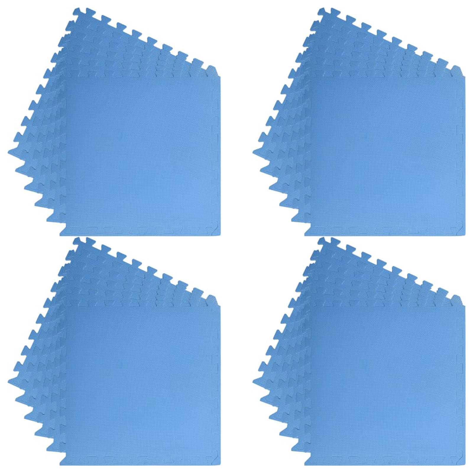 Pool Bodenteppich 6 pcs Schwarz 2,16 ㎡ EVA-Schaum