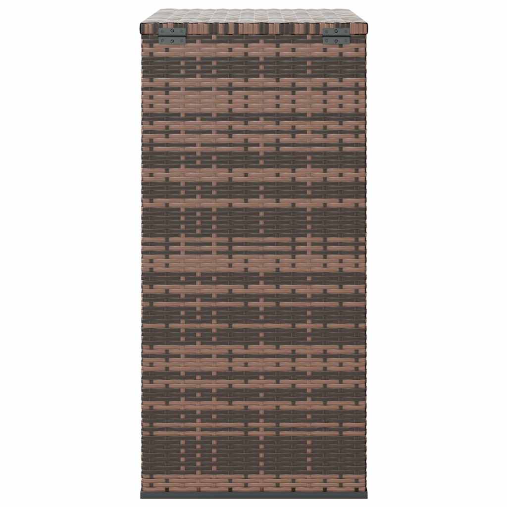 Garten-Kissenbox PE Rattan 100x49x103,5 cm Schwarz
