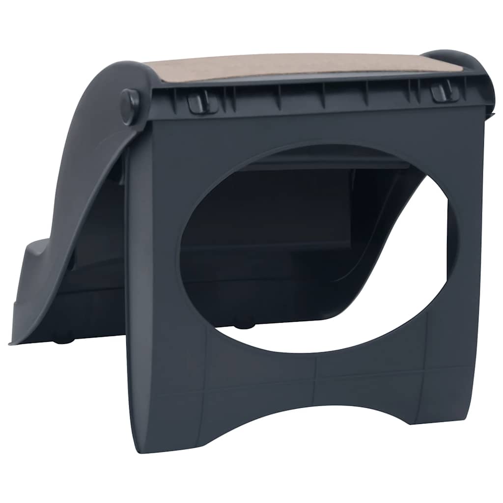 Hundetreppe mit 3 Stufen Klappbar Creme 50x38x38 cm Kunststoff