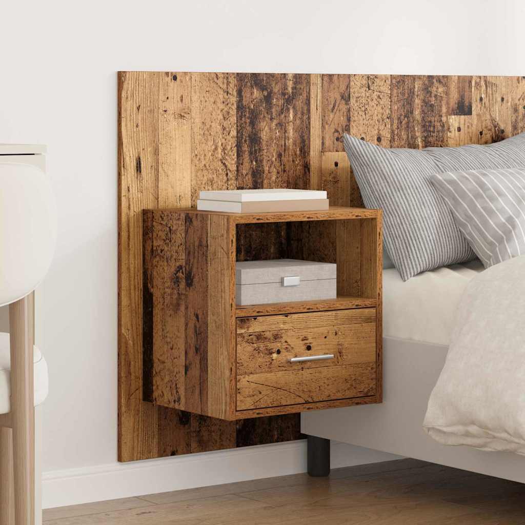 Kopfteil mit Nachttischen Weiß Holzwerkstoff