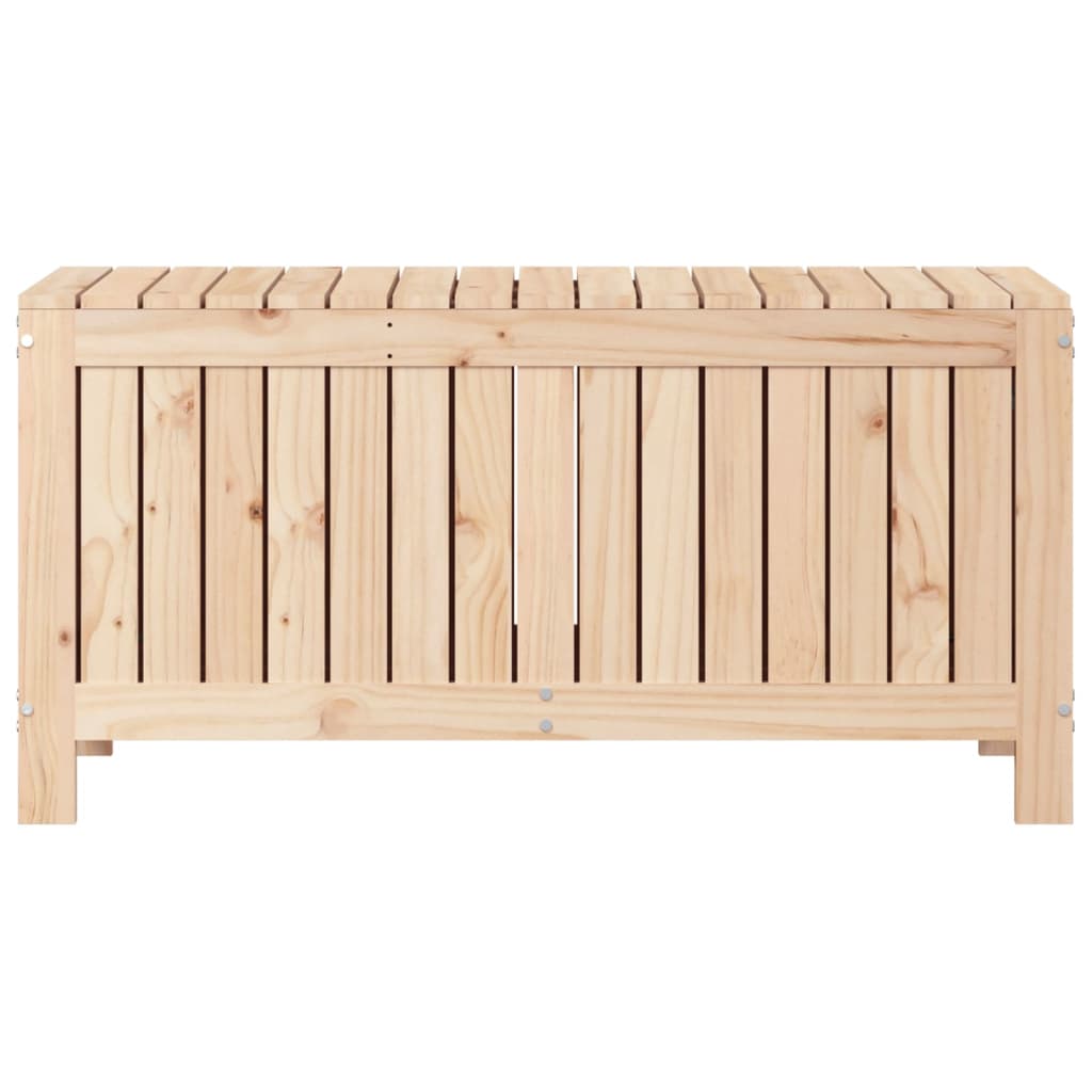 Gartentruhe Grau 76x42,5x54 cm Massivholz Kiefer