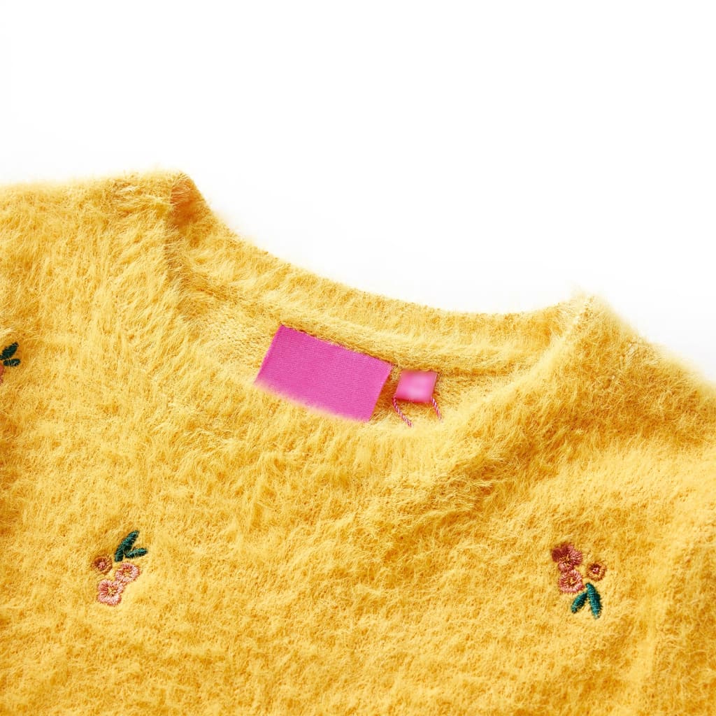 Kinderpullover Gestrickt Dunkelorange 92