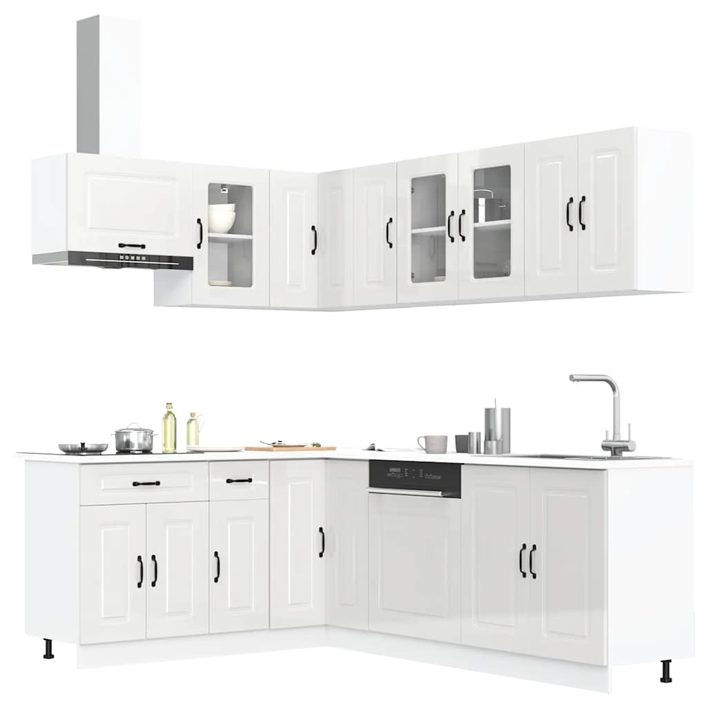 11-tlg. Küchenschrank-Set Kalmar Weiß Holzwerkstoff