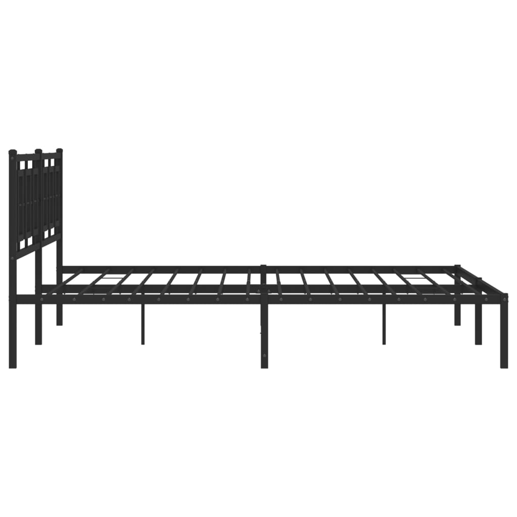 Bettgestell mit Kopf- und Fußteil Metall Weiß 180x200 cm